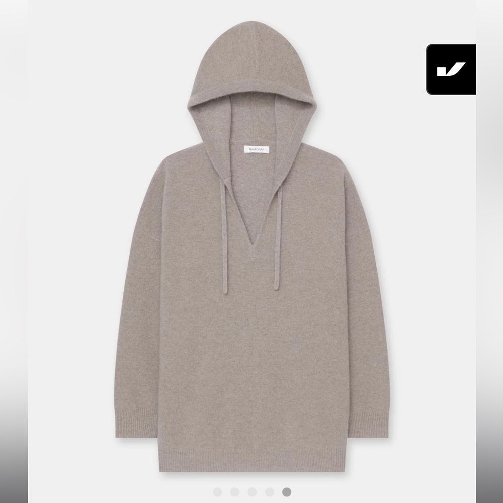 NWT NAADAM Cashmino Tunic Hoodie Timber